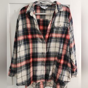 Old Navy 2x Plaid Boyfriend Shirt